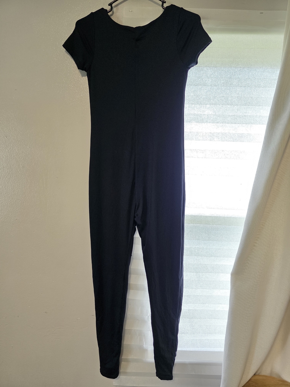 Maternity Poshdivah Black Short-Sleeve Jumpsuit (SMALL)